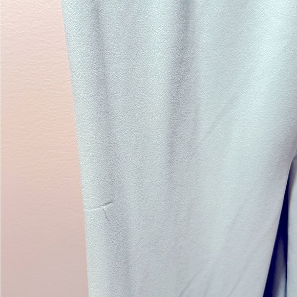 NWT ADRIANNA PAPELL Chiffon Off the Shoulder Gown in Frosted Sage Green dress - Picture 10 of 12